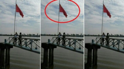 Bahaya Nih, Bendera China Ditemukan Berkibar di Banyuasin
