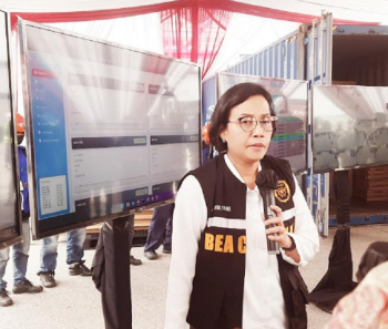 Ke Cikarang Dry Port, Sri Mulyani Puji Penerapan Sistem Logistik Modern