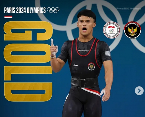 Profil Rizki Juniansyah, sang Peraih Medali Emas bagi Indonesia di Olimpiade Paris 2024 Cabang Olahraga Angkat Besi