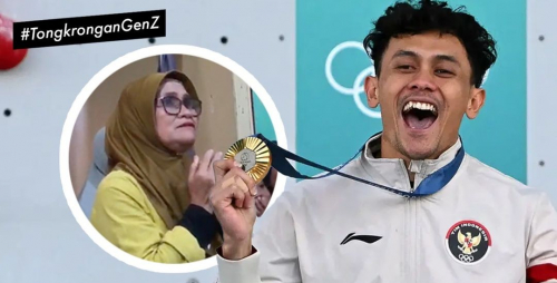 Momen Ibunda Veddriq Leonardo Sujud Syukur saat Anaknya Dapat Emas Olimpiade 2024