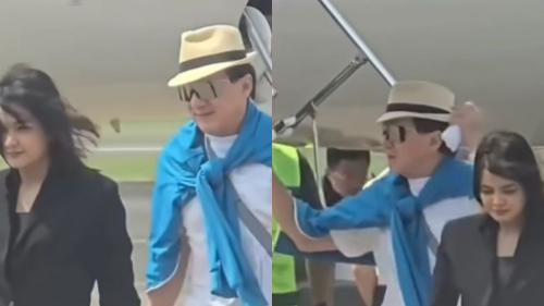 Viral Video Jackie Chan Tiba di Bandara Halim, Banjir Pujian Tolak Dipayungi Petugas