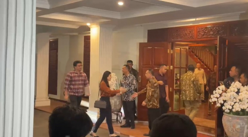 Ketum Perindo Angela Tanoesoedibjonbsp;Temui Presiden Terpilih Prabowo Subianto di Kertanegara