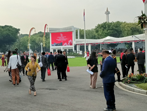 HUT ke-79 RI, Masyarakat Mulai Padati Istana Merdeka