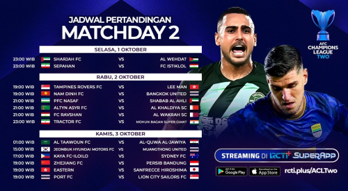 Link Live Streaming Zhejiang FC vs Persib Bandung di AFC Champions League 2 2024-2025 di RCTI SuperApp