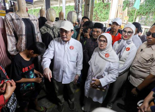 Pedagang Tanah Abang Keluhkan Pembeli Sepi ke Suswono Gara-Gara Pagar Tinggi