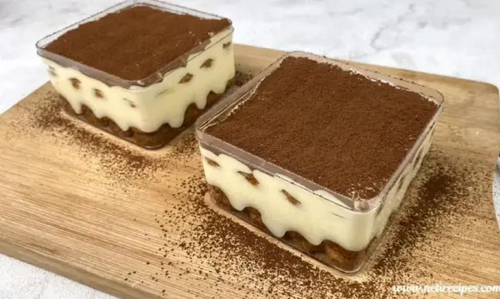 Resep Tiramisu Dessert Box dari Biskuit Egg Drop