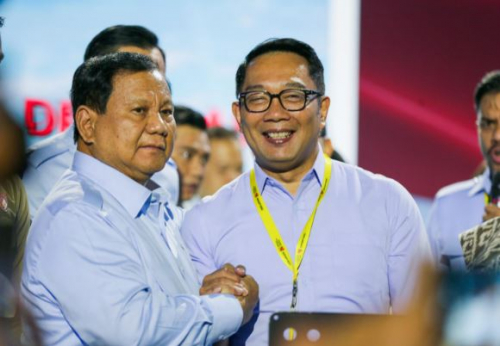 Presiden Prabowo Ajak Ridwan Kamil Joget dan Nyanyi di Atas Panggung saat Deklarasi GSN