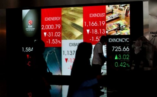 IHSG Makin Tertekan ke Level 7.439 pada Jeda Makan Siang