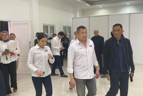 Tiba di Kantor DPP Perindo, Hary Tanoesoedibjo Hadiri Penetapan Jajaran Partai