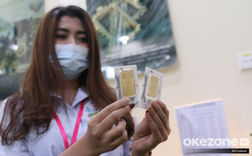 Harga Emas Antam Turun Ceban Jadi Rp1.517.000 per Gram