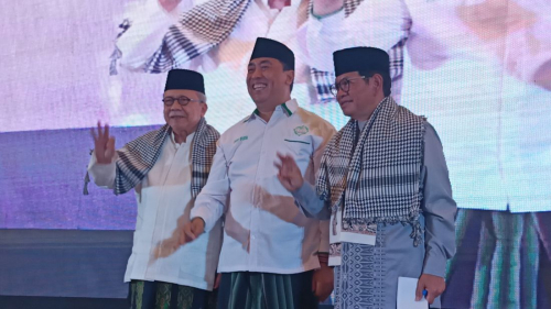Fauzi Bowo Hadiri Deklarasi Dukungan Forum Ulama Santri untuk Pramono-Rano