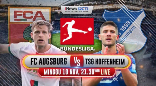 Jadwal Siaran Langsung FC Augsburg vs Hoffenheim di Liga Jerman 2024-2025, Live iNewsTV!