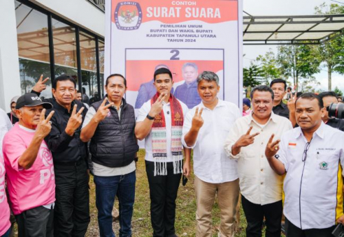 Tiba di Tapanuli Utara, Kaesang Kampanyekan Jonius Hutabarat dan Deni Lumbantoruan