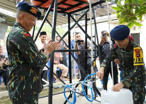 100 Hari Asta Cita, Polda Babel Pasang Sumur Bor Tangani Kekeringan Warga