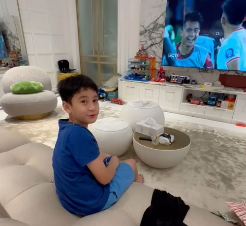 Selebrasi Ikonik Marselino Ferdinan ke Gawang Arab Saudi Bikin Rafathar Girang