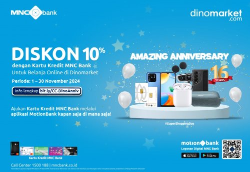 Promo Kartu Kredit MNC Bank, Belanja Gadget Hemat di Dinomarket