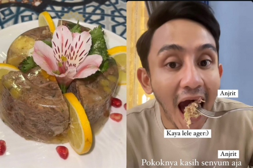 Momen Kocak Firhan MCI Santap Puding Aneh Isi Daging di Uzbekistan, Ekspresinya Jadi Sorotan