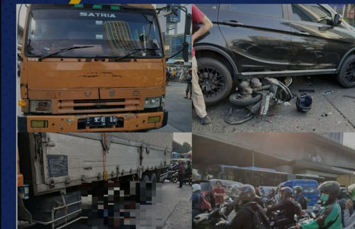 Truk Tronton Tabrak 8 Kendaraan di Slipi Jakbar Alami Rem Blong