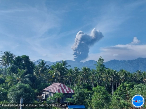 Gunung Dukono Meletus Pagi Tadi, Luncurkan Abu Vulkanik 1.200 Meter