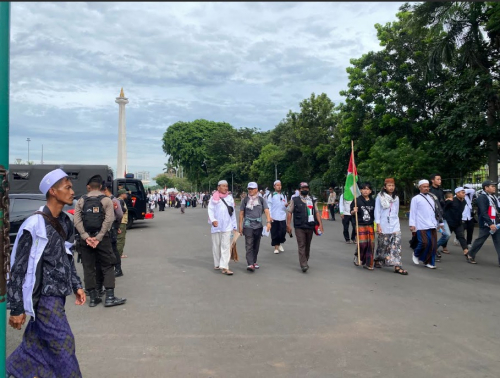 Reuni Akbar 212 Bubar, Arus Lalin di Sekitar Monas Ramai Padat