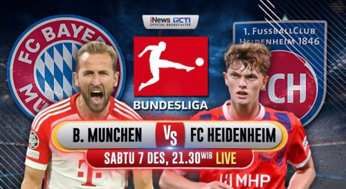 Jadwal Siaran Langsung Bayern Munich vs Heidenheim di Bundesliga 2024-2025, Live di iNews!