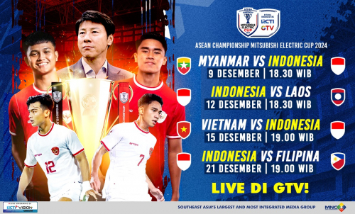Live di RCTI dan GTV! Ini Jadwal Lengkap Timnas Indonesia di ASEAN Mitsubishi Electric Cup 2024
