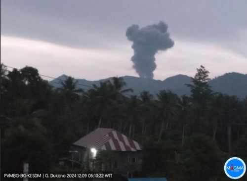 Gunung Dukono Meletus, Luncurkan Abu Vulkanik 1.000 Meter