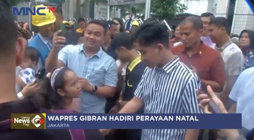 Gibran Kunjungi GKI Wahid Hasyim, Bagikan Kado Natal kepada Anak-Anak