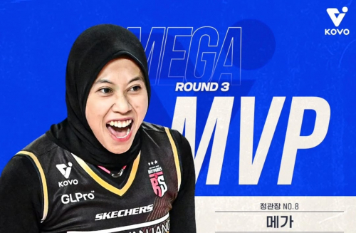 Megawati Hangestri Dianugerahi Gelar Pemain Terbaik Putaran 3 Liga Voli Putri Korea Selatan 2024-2025
