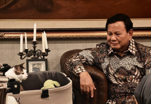 Presiden Prabowo Malam Mingguan dengan Bobby si Kucing Kesayangan