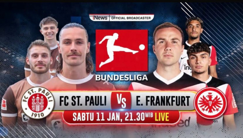 Live Malam Hari di iNews! Jadwal Siaran Langsung FC St. Pauli vs Eintracht Frankfurt di Bundesliga 2024-2025