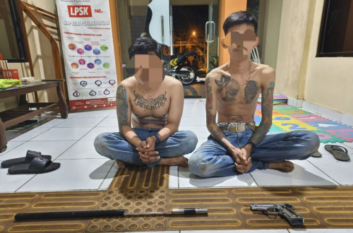 Jatuh dari Motor Gegara Mabuk, Dua Remaja Bertato Ini Bawa Pedang dan Airsoft Gun