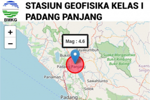 Gempa 4,6 Guncang Padang Panjang, Pusatnya di Dara